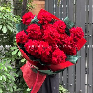 Bó hoa 25 Hoa Hồng Đỏ Nhập Ecuador Hearts S191