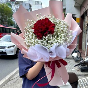 Bó 1 Hoa Hồng Đỏ Nhập Ecuador Hearts only you S183