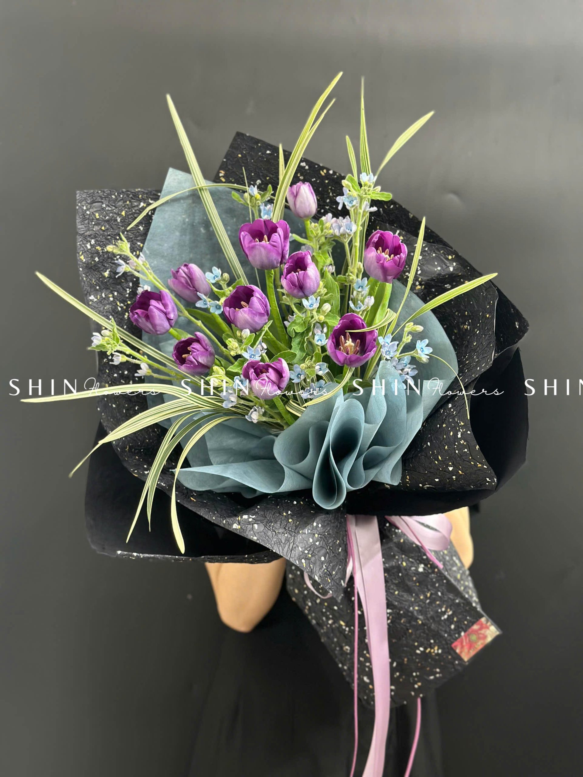 Hoa Bó 10 Tulip Tím S189