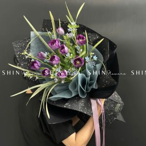 Hoa Bó 10 Tulip Tím S189