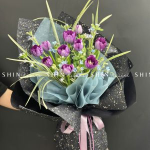 Hoa Bó 10 Tulip Tím S189