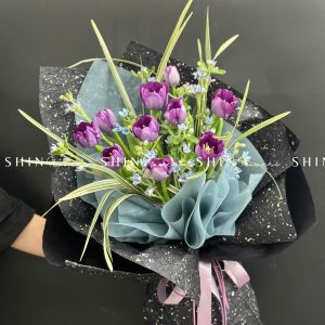 Hoa Bó 10 Tulip Tím S189