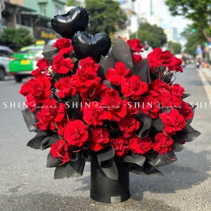 Lẵng Hoa Hồng Đỏ Chúc Mừng H080