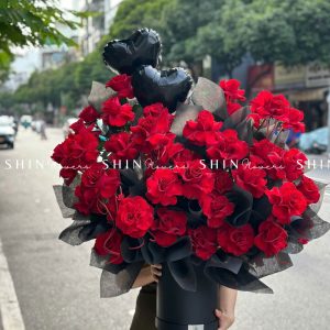 Lẵng Hoa Hồng Đỏ Chúc Mừng H080