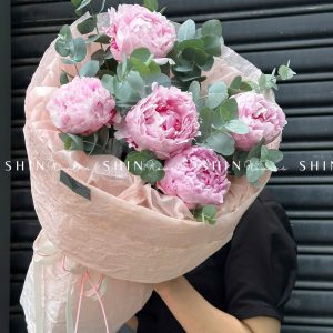 Hoa Bó 5 Mẫu Đơn Hồng S201