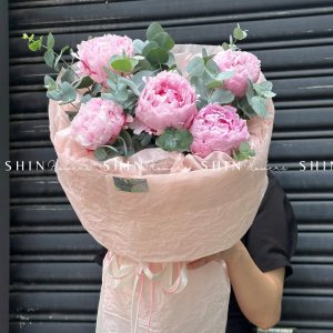 Hoa Bó 5 Mẫu Đơn Hồng S201