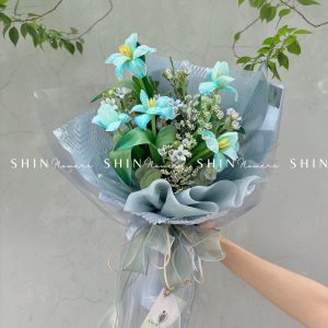 Hoa Bó 5 Tulip Nhuộm Xanh Blue S230