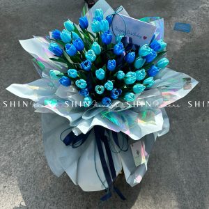 Hoa Bó 30 Tulip Nhuộm Xanh Blue S231