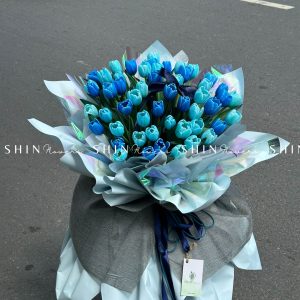 Hoa Bó 30 Tulip Nhuộm Xanh Blue S231