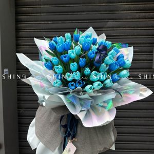 Hoa Bó 30 Tulip Nhuộm Xanh Blue S231