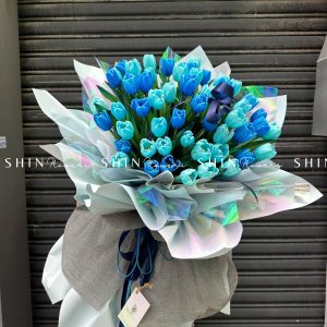Hoa Bó 30 Tulip Nhuộm Xanh Blue S231
