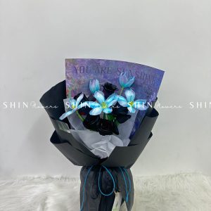Hoa Bó 5 Tulip Nhuộm Xanh Blue S229