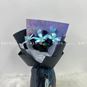 Hoa Bó 5 Tulip Nhuộm Xanh Blue S229