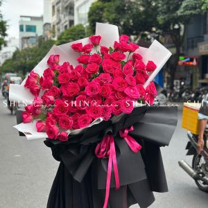 Bó 99 Hoa Hồng Pink floyd Khổng Lồ S221