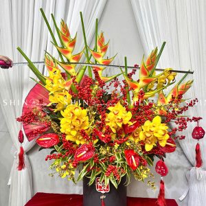 Lẵng hoa tết khổng Niên Niên hữ Dư - Tet04