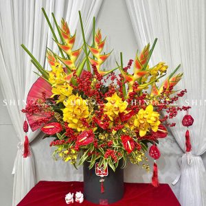 Lẵng hoa tết khổng Niên Niên hữ Dư - Tet04