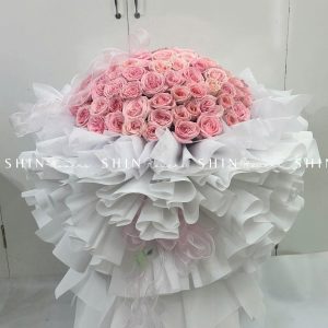 Bó Hồng Khổng Lồ 99 Đóa Hồng Pink Ohara S216