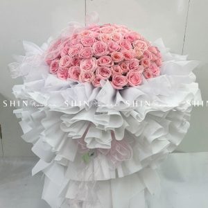 Bó Hồng Khổng Lồ 99 Đóa Hồng Pink Ohara S216
