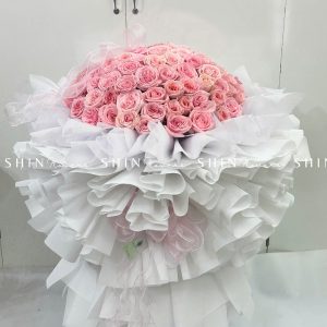 Bó Hồng Khổng Lồ 99 Đóa Hồng Pink Ohara S216