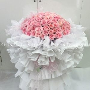 Bó Hồng Khổng Lồ 99 Đóa Hồng Pink Ohara S216