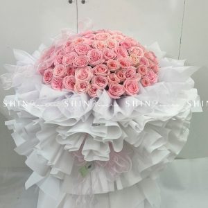 Bó Hồng Khổng Lồ 99 Đóa Hồng Pink Ohara S216