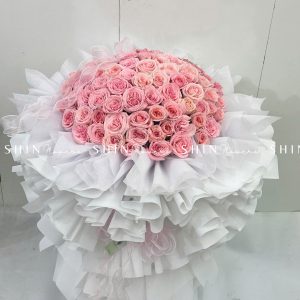Bó Hồng Khổng Lồ 99 Đóa Hồng Pink Ohara S216