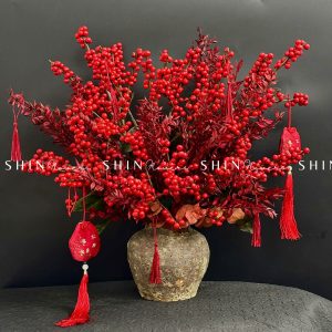 Lẵng hoa đào đông đỏ tết-Hồng Phúc - Tet22