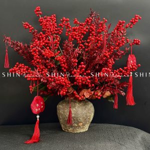 Lẵng hoa đào đông đỏ tết-Hồng Phúc - Tet22