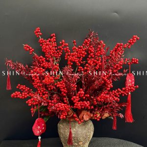 Lẵng hoa đào đông đỏ tết-Hồng Phúc - Tet22