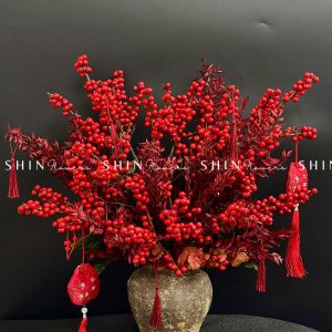 Lẵng hoa đào đông đỏ tết-Hồng Phúc - Tet22