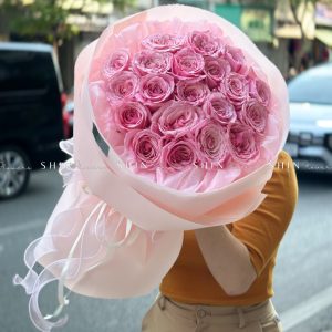 Bó Hoa Hồng Ohara Hồng Đậm S353
