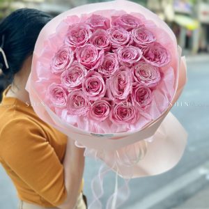 Bó Hoa Hồng Ohara Hồng Đậm S353