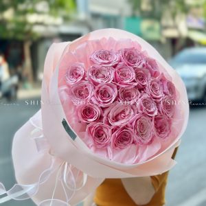 Bó Hoa Hồng Ohara Hồng Đậm S353