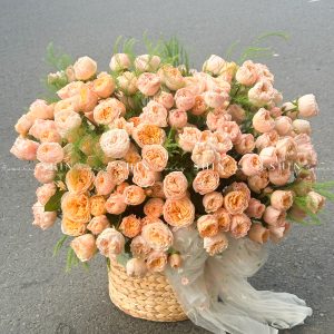 Giỏ hoa hồng chùm nàng thơ H099