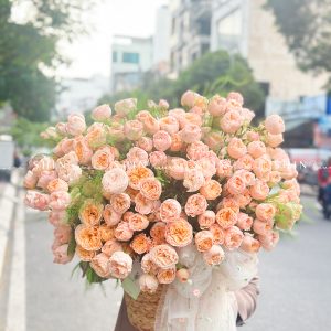 Giỏ hoa hồng chùm nàng thơ H099