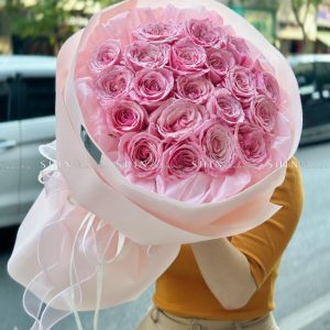 Bó Hoa Hồng Ohara Hồng Đậm S353