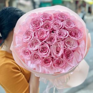 Bó Hoa Hồng Ohara Hồng Đậm S353