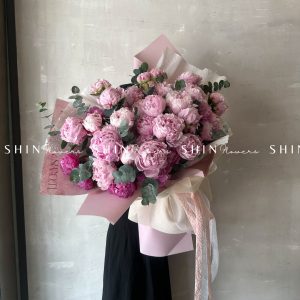 Hoa Bó 40 Mẫu Đơn Hồng Sarah S362