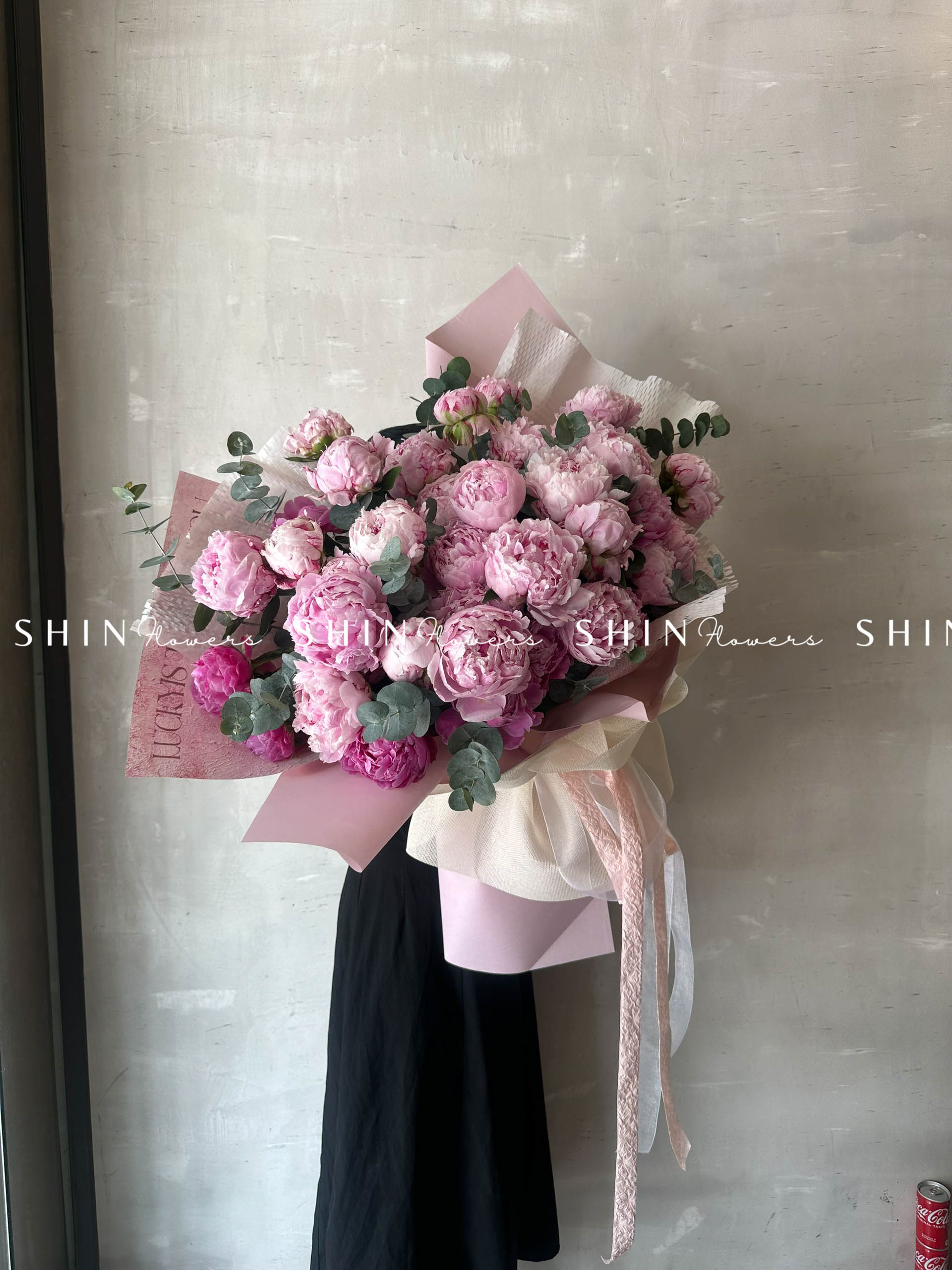 Hoa Bó 40 Mẫu Đơn Hồng Sarah S362