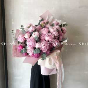 Hoa Bó 40 Mẫu Đơn Hồng Sarah S362
