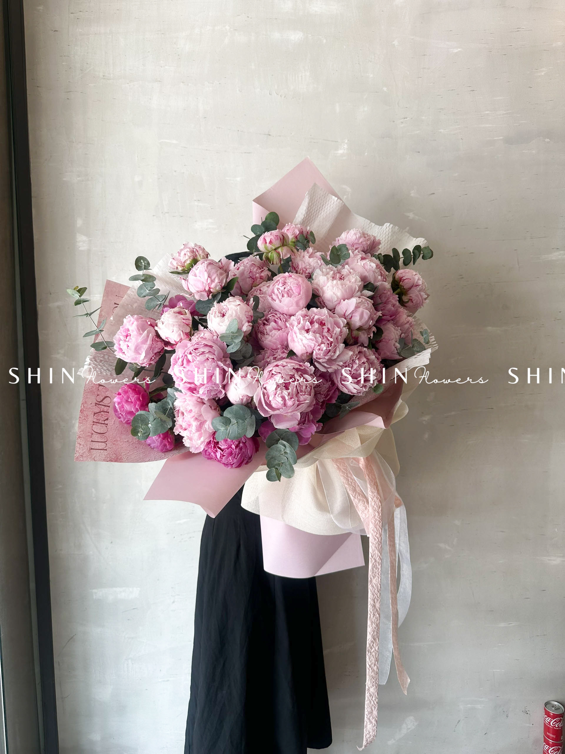 Hoa Bó 40 Mẫu Đơn Hồng Sarah S362