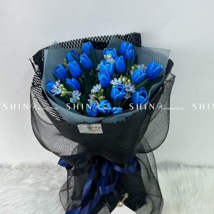 Hoa Bó 20 Tulip Nhuộm Xanh Blue S353