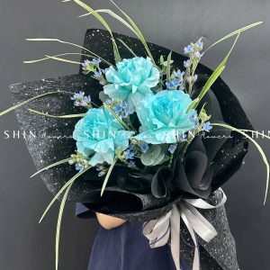 Bó Hoa Hồng 3 Xanh Dương Celeste Ecuador S337