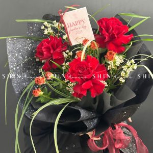 Bó hoa 3 Hoa Hồng Đỏ Nhập Ecuador Hearts S335
