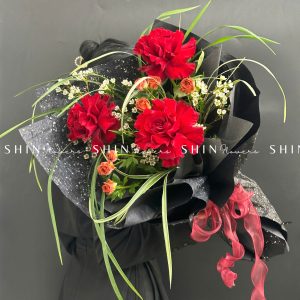 Bó hoa 3 Hoa Hồng Đỏ Nhập Ecuador Hearts S335