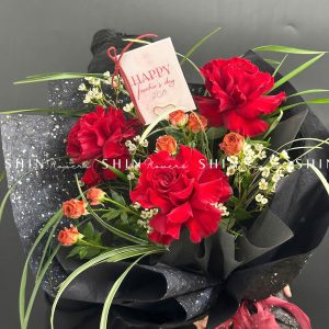 Bó hoa 3 Hoa Hồng Đỏ Nhập Ecuador Hearts S335