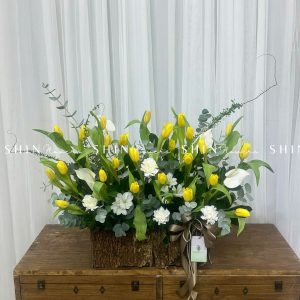 Lẵng Hoa 30 Tulip Vàng H097