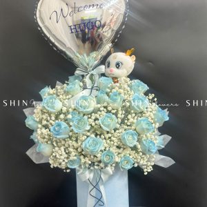 Hộp Hoa Thôi Nôi Bé Trai H082