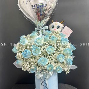 Hộp Hoa Thôi Nôi Bé Trai H082