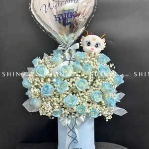 Hộp Hoa Thôi Nôi Bé Trai H082